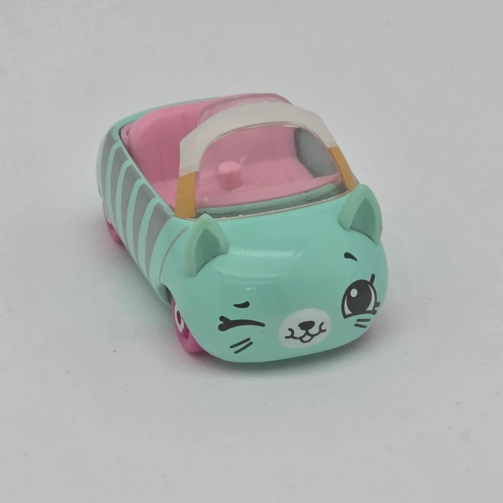 Shopkins Cutie Cars Cat Convertible Mint Green Pink‎ Die-Cast Retro Toy Vehicle